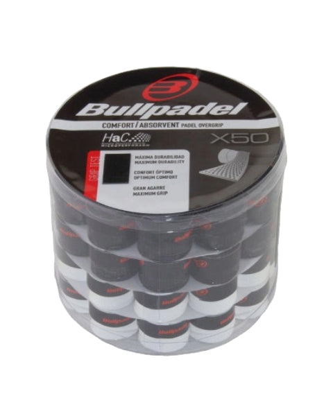 Bullpadel Overgrips Zwart/Wit (50 st.)