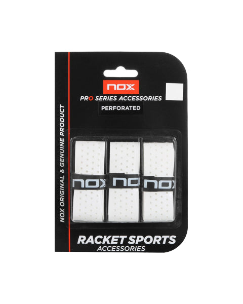 Nox Perforated Overgrips Wit 3 st.