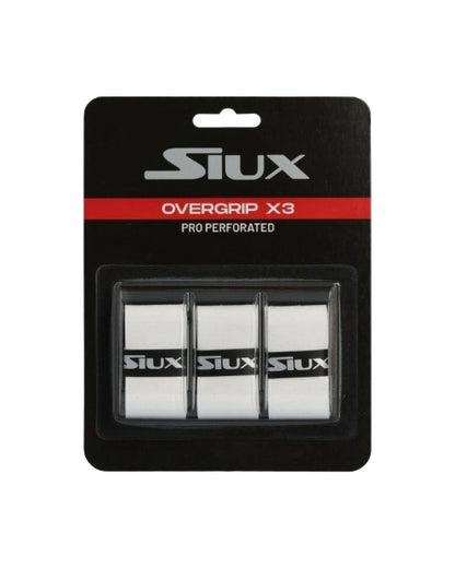 Siux Pro Perforated Overgrips Wit 3 st.